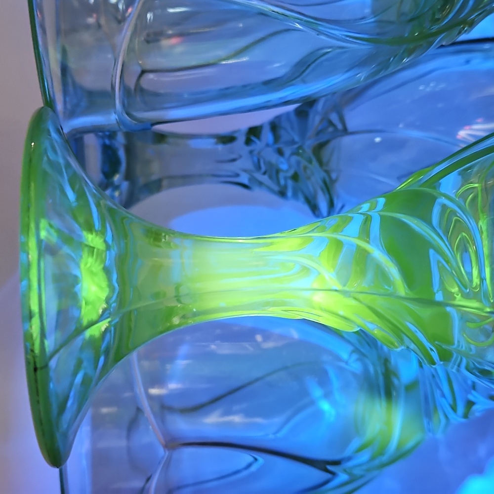 UV Reactive Blue Noritake Sweet Swirl Goblets, Sold Separately - Picture 10 of 10